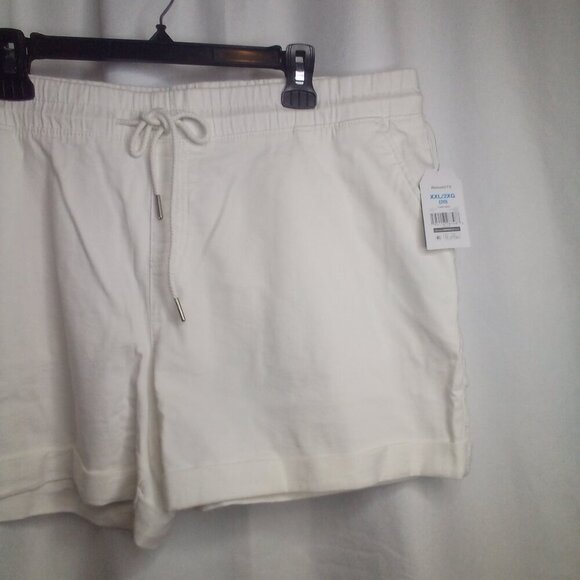 Time And Tru Shorts Women XXL 20 Relaxed Fit Cuff Hem White - Picture 10 of 15